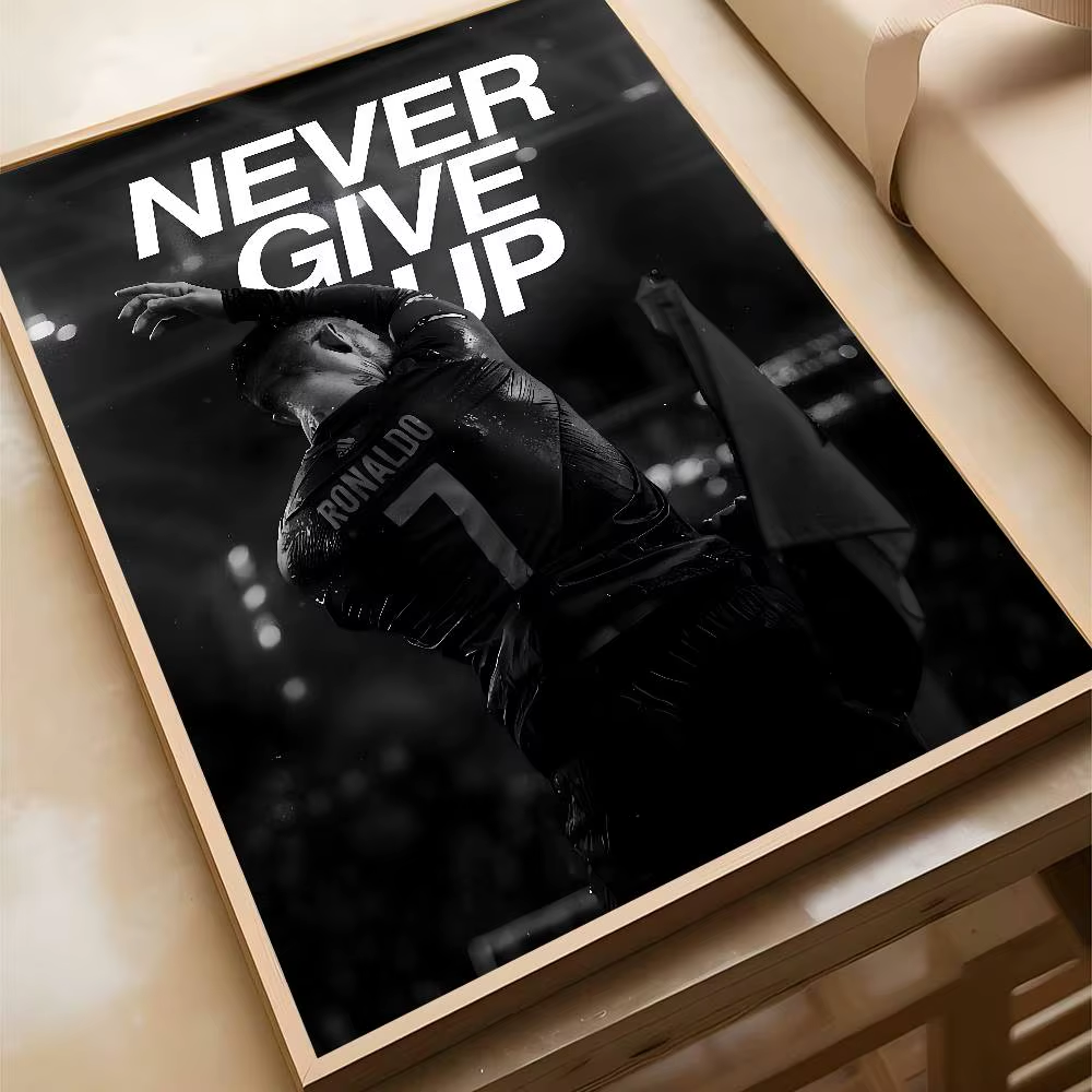 Athlete Inspirational Quotation Poster Home Gym Football Basketball Prints Wall Stickers Paintings for Home Living Room Decor