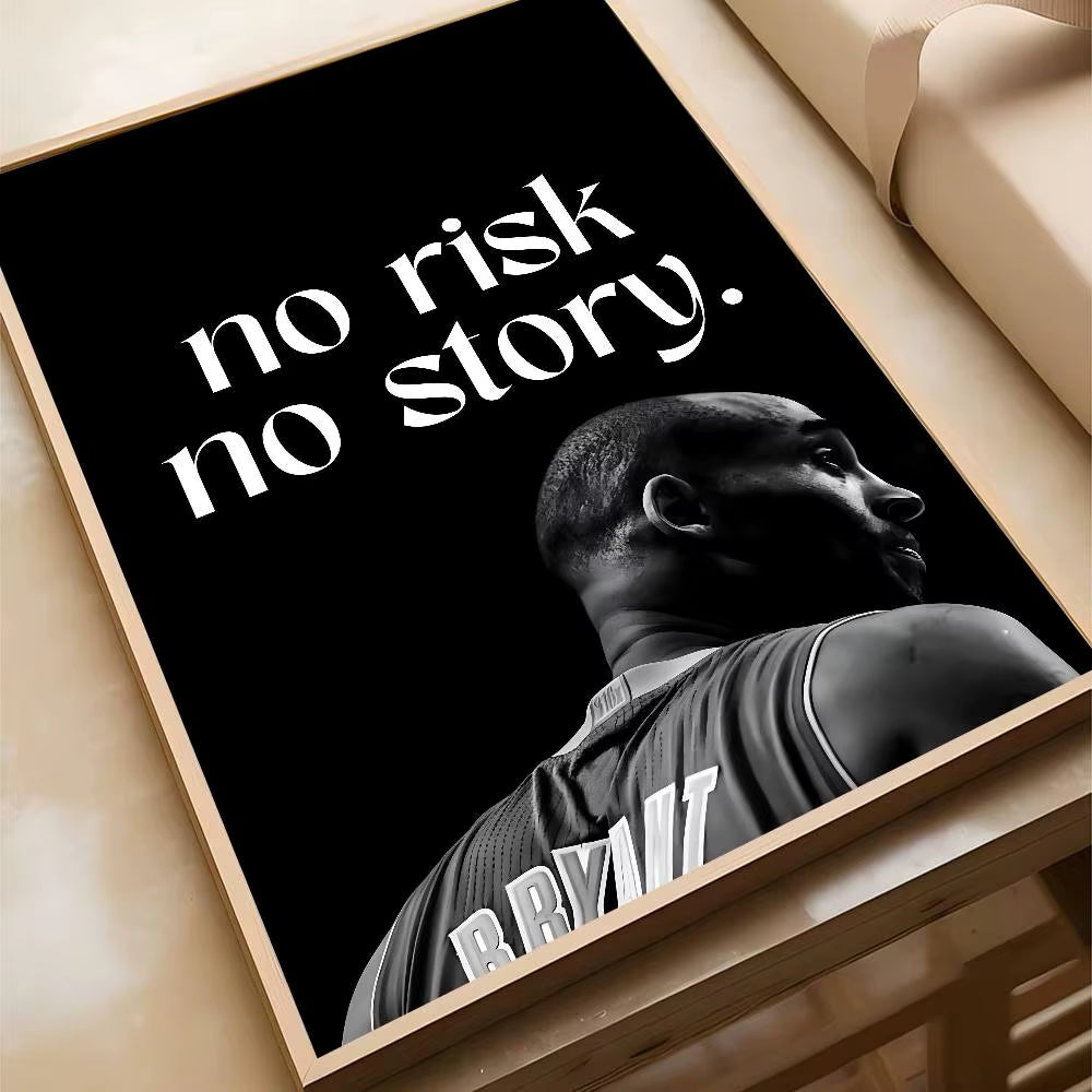 Athlete Inspirational Quotation Poster Home Gym Football Basketball Prints Wall Stickers Paintings for Home Living Room Decor